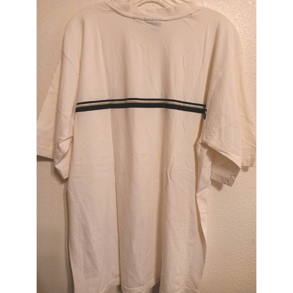 QuikSilver T Shirt Men Beige V Neck XL Short Sleeve - Picture 2 of 8